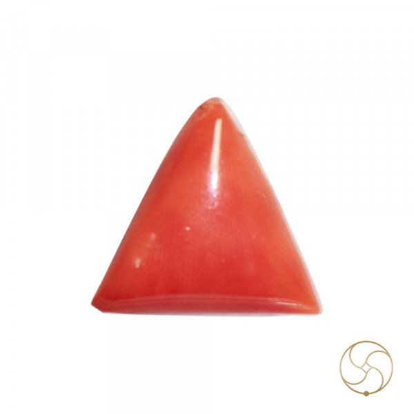 Image of 5.50 Ratti Triangular Coral With Ring Or Pendant - मूंगा रत्न