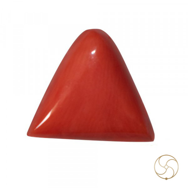 Image of 5.50 Ratti Triangular Coral With Ring Or Pendant - मूंगा रत्न