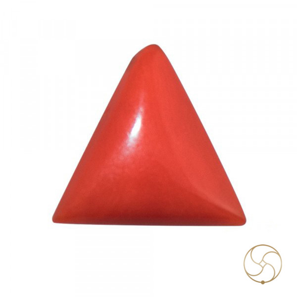 Image of 5.50 Ratti Triangular Coral With Ring Or Pendant - मूंगा रत्न