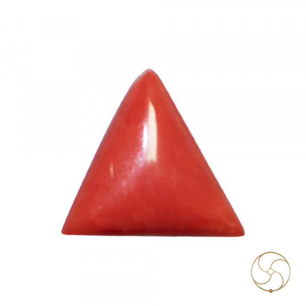 Image of 5 Ratti Triangular Coral With Ring Or Pendant - मूंगा रत्न