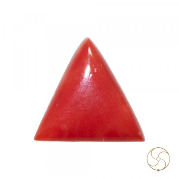 Image of 5 Ratti Triangular Coral With Ring Or Pendant - मूंगा रत्न