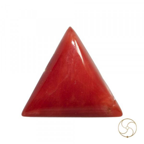 Image of 5 Ratti Triangular Coral With Ring Or Pendant - मूंगा रत्न