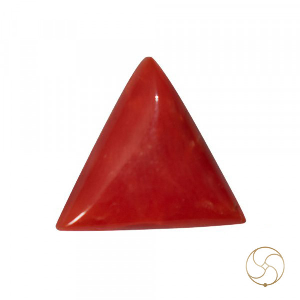 Image of 5 Ratti Triangular Coral With Ring Or Pendant - मूंगा रत्न