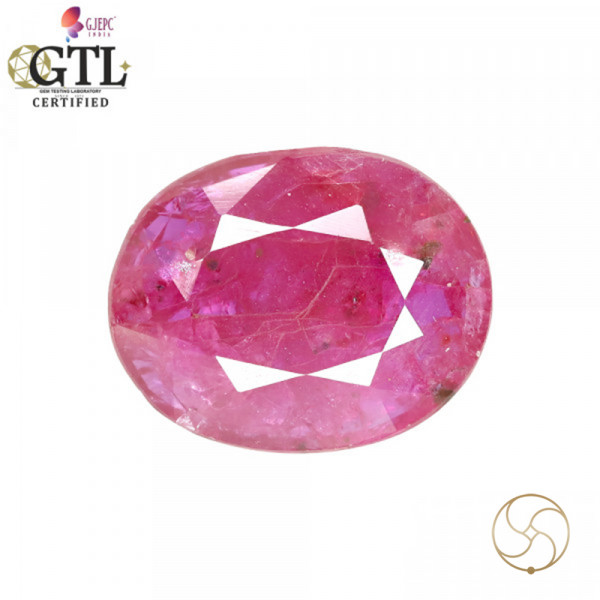 Image of 5.04 Carat Ruby Gemstone With Ring Or Pendant - माणक रत्न