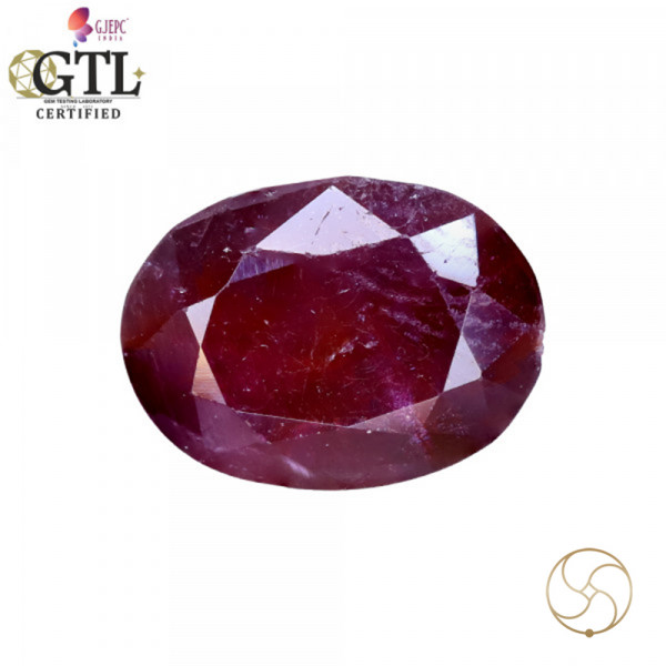 Image of 5.40 Carat Ruby Gemstone With Ring Or Pendant - माणक रत्न