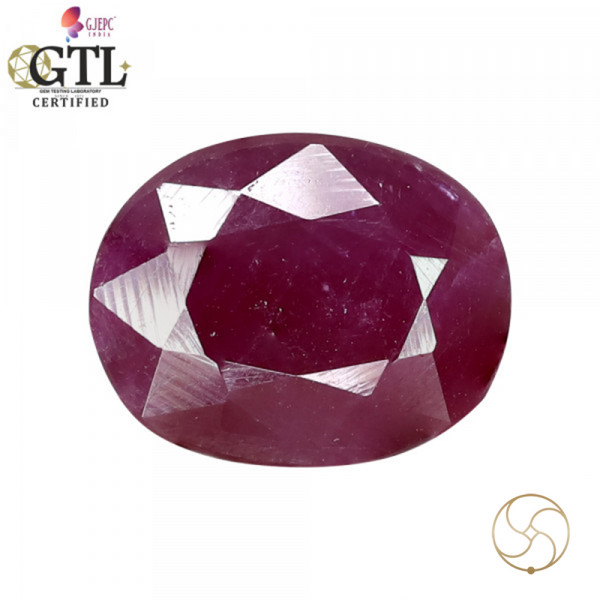 Image of 5.61 Carat Ruby Gemstone With Ring Or Pendant - मानक रत्न