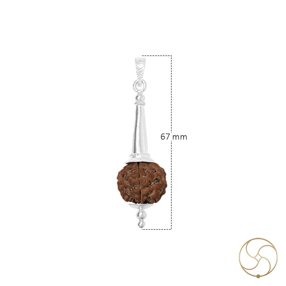996 Silver Gada Rudraksha Pendant -     
