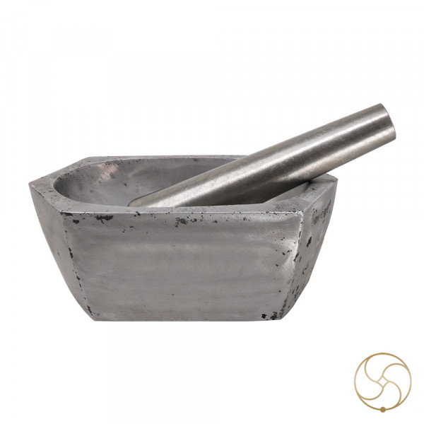 Image of 99.9% लौह तप्त खरल - Heating Iron Mortar  Pestle (15.6kg)