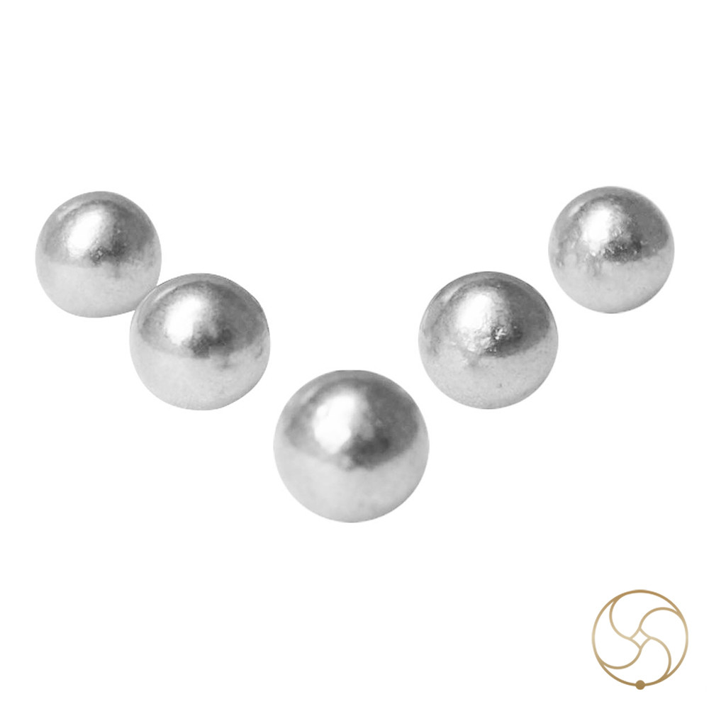 999 Pure Silver Solid Balls 5 Piece