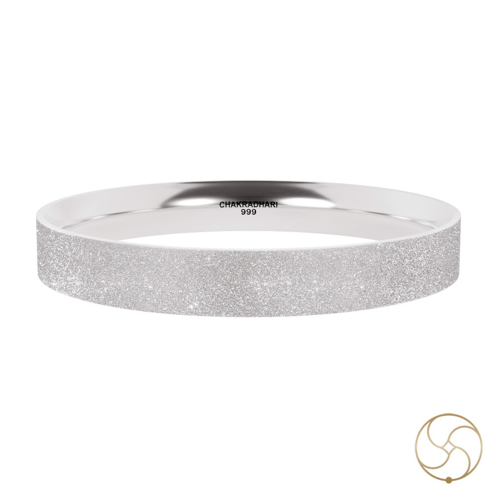 999 Silver Star Bangle for Males 90 Grams -     