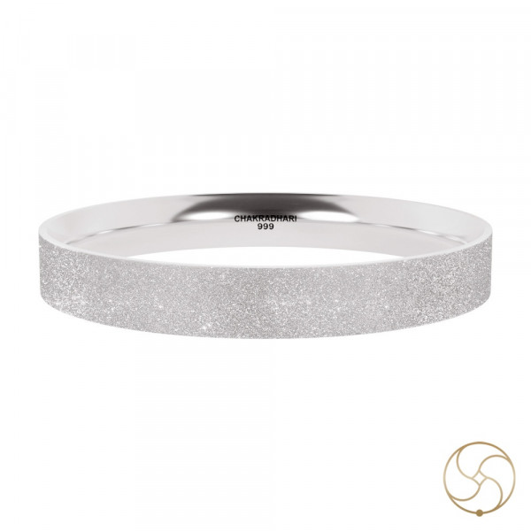 Image of 99.9% Silver Star Bangle for Males 90 Grams - चाँदी सितारा कड़ा पुरुष हेतु