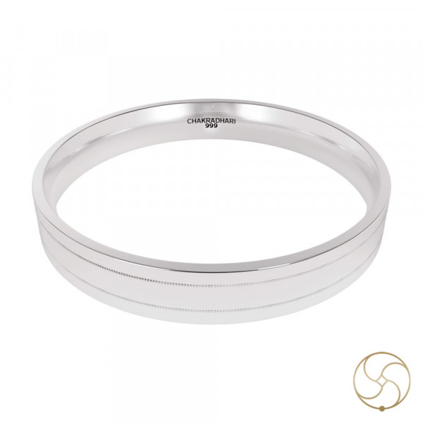 Image of 99.9%  Silver Ramniya Bangle 90 Grams - चाँदी रमणिय कड़ा