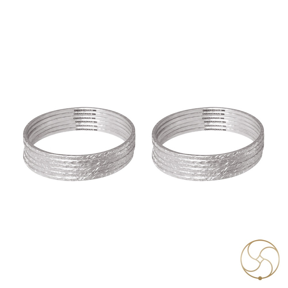 999 Silver Bangles 12 Piece Set 111gm 1 bangle 925gm approx - 12