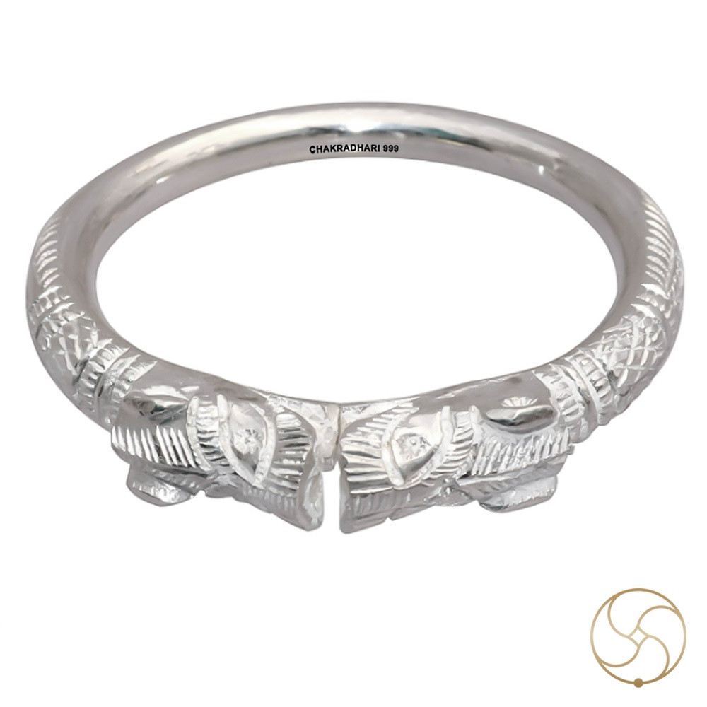 999 Silver Naar Mukhi Gents Bangle 150 Grams -