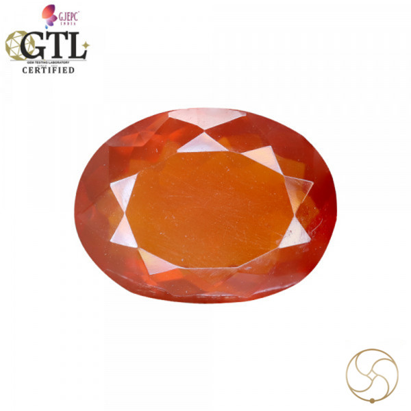 Image of 6.06 Carat Fire Opal Gemstone With Silver Ring And Pendant - ओपल अग्नि मणि