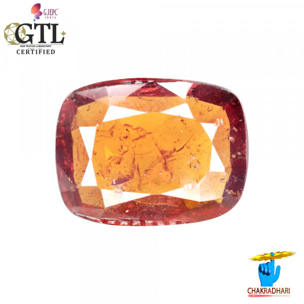 Image of 4.63 Carat Garnet Gemstone With Ring Or Pendant – गोमेद रत्न