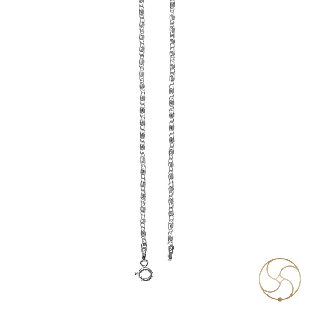 925 Silver Jalebi Design Chain 46gm-   