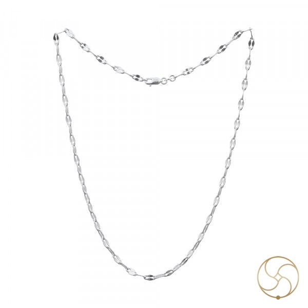 Image of 92.5%  Silver Bud Design Chain (5.54gm) - चाँदी अंकुर चैन