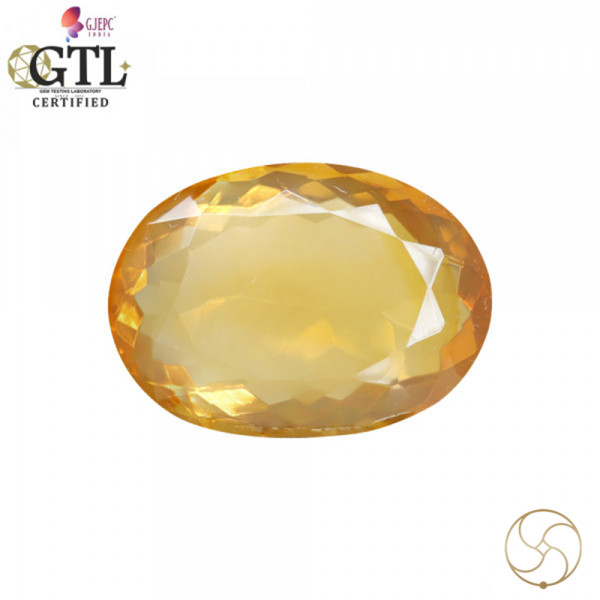 Image of 13.48 Carat Fire Opal Gemstone With Silver Ring And Pendant - ओपल अग्नि मणि