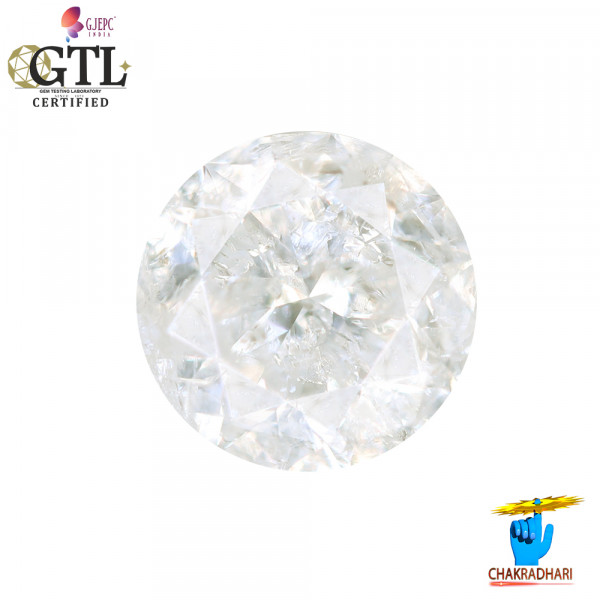 Image of 0.84 Carat Natural Diamond With Silver Ring Or Pendant