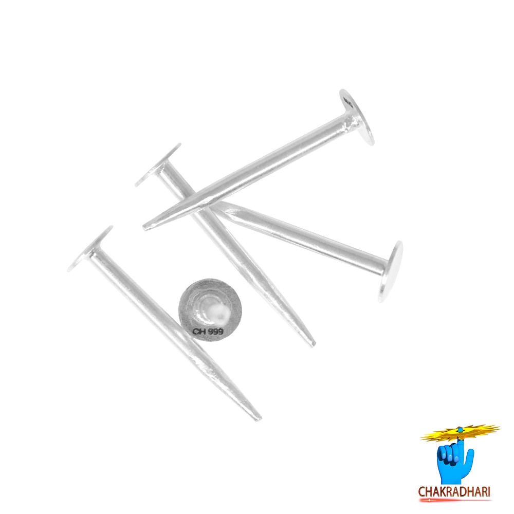 999 Silver Nail Vastu and Astrological Remedy - 8 gm
