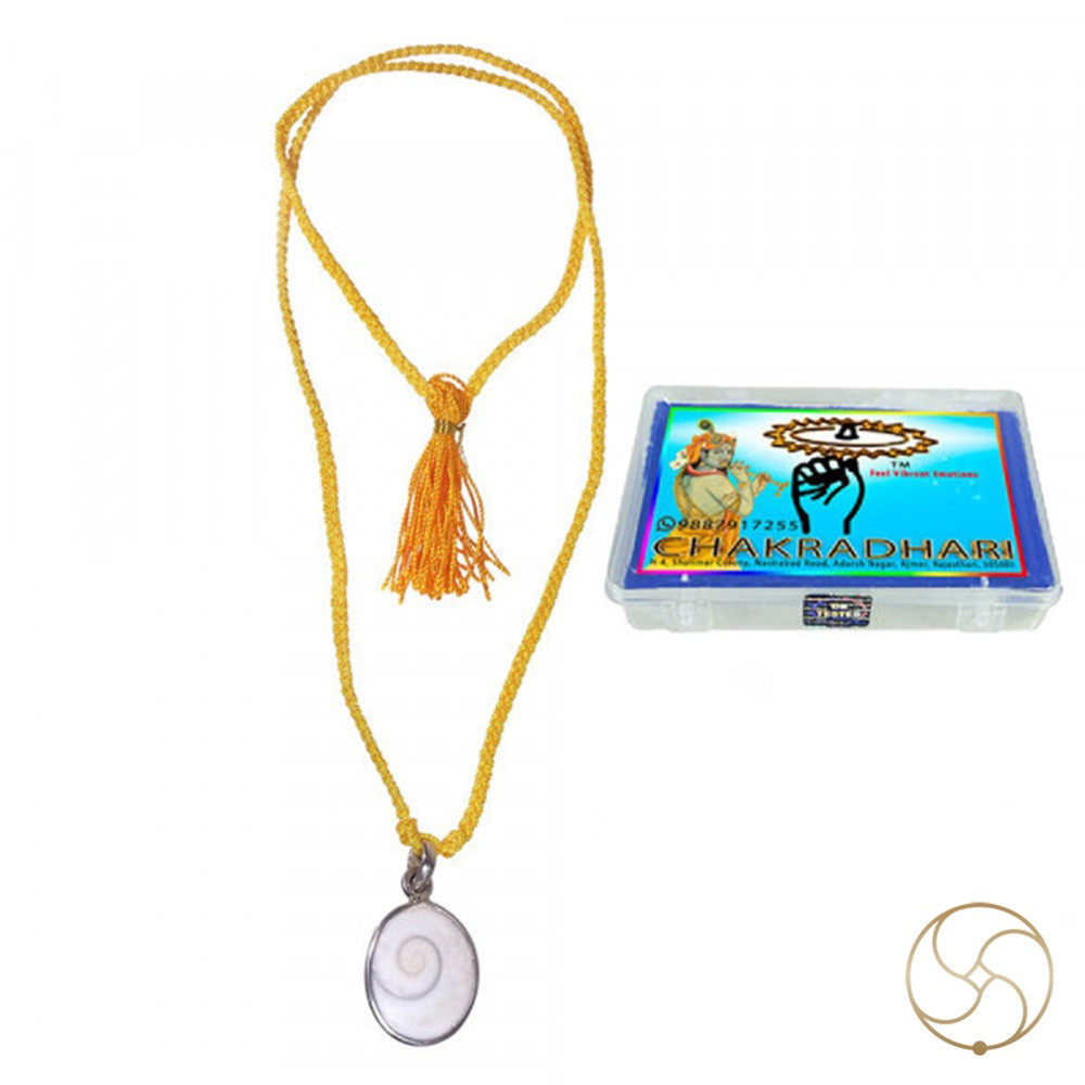Gomti Chakra Silver Pendant    