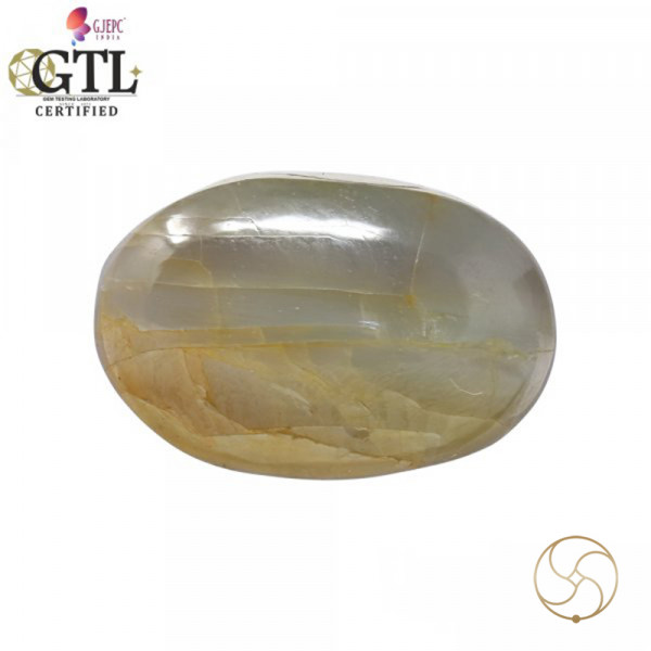 Image of 9.37 Carats Chrysoberyl Cat Eye Stone With Ring Or Pendant - लहसुनिया रत्न