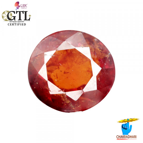 Image of 6.93 Carat Garnet Gemstone With Ring Or Pendant – गोमेद रत्न