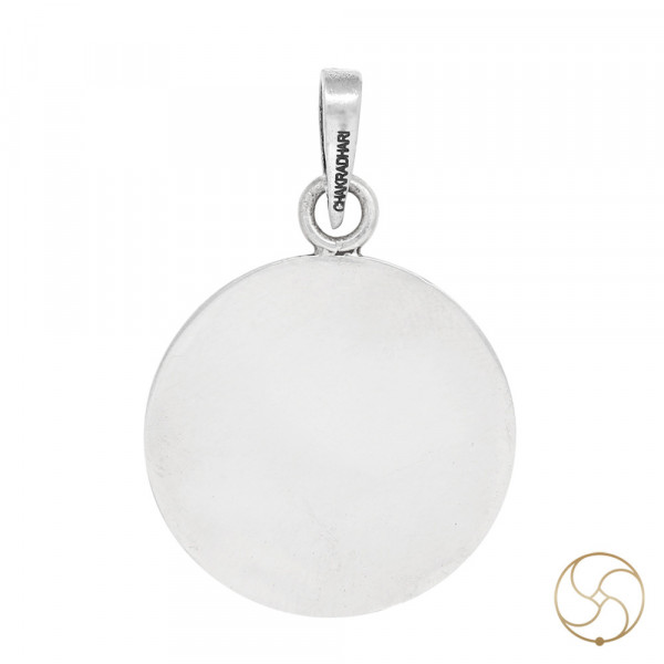 Image of 99.6% Silver Full Moon Pendant