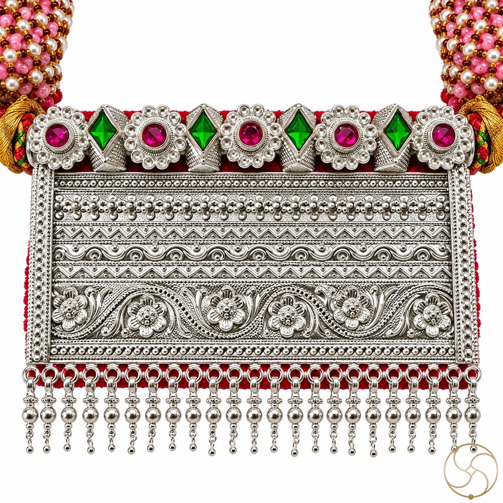 996  Silver Tewata Necklace  Traditional Rajasthani Design