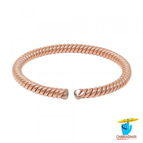 Image of 99.9% Nepaliya Copper Tensor 45° Bangle for Men &amp; Women - नेपालिया तांबा मात्रा 45° कड़ा  पुरुष और स्त्री हेतु