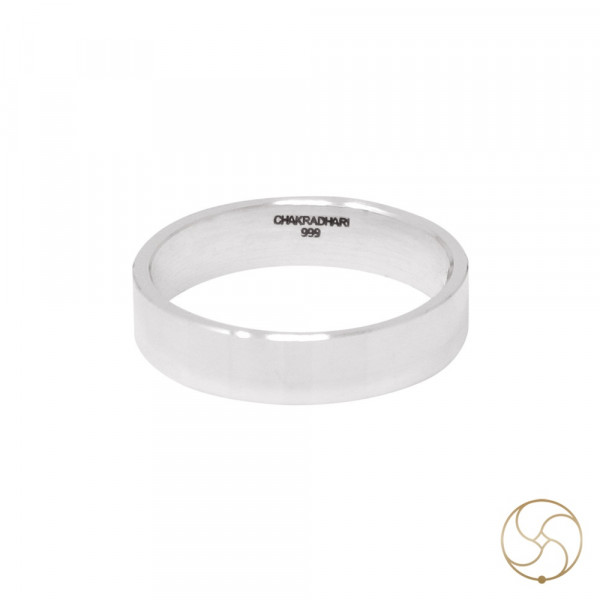 Image of 99.9% Silver Lathe Flat Ring - चाँदी समतल मुद्रिका (5 gm)