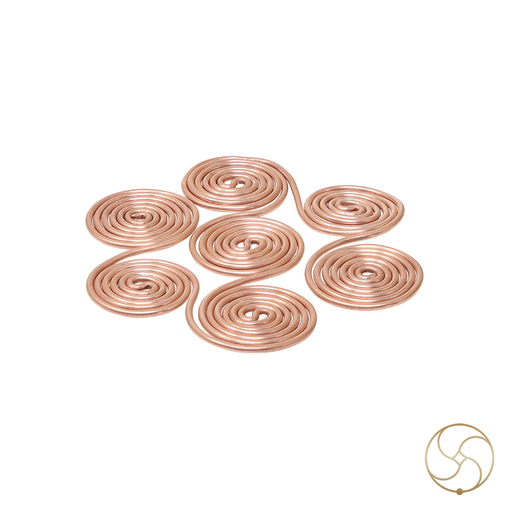 999 Nepaliya Copper EMF Protector 7 circle  Triskelion Energy Coil -       