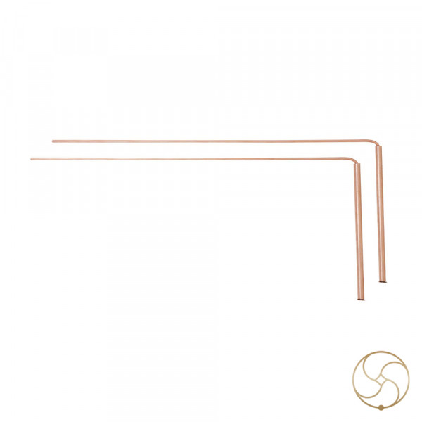 Image of 99.9% Pure Nepaliya Copper Dowsing L Rods - 99.9% शुद्ध नेपालिया ताम्र अन्वेषण एल छड़