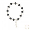 99.9%  Silver Lawa Stone Bracelet For Male And Female - चाँदी लावा वलय स्त्री पुरुष हेतु