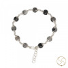 99.9%  Silver Black Rutile Bracelet For Male And Female - चाँदी काला रंजारिज वलय स्त्री पुरुष हेतु