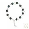 99.9%  Silver Blood Stone Bracelet For Male And Female - चाँदी रक्त पत्थर वलय स्त्री पुरुष हेतु