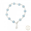 99.9%  Silver Aquamarine Bracelet For Male And Female -  चाँदी बेरूज वलय स्त्री पुरुष हेतु