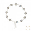 99.9% Silver Labradorite Bracelet For Male And Female - चाँदी लेब्रा पत्थर वलय स्त्री पुरुष हेतु