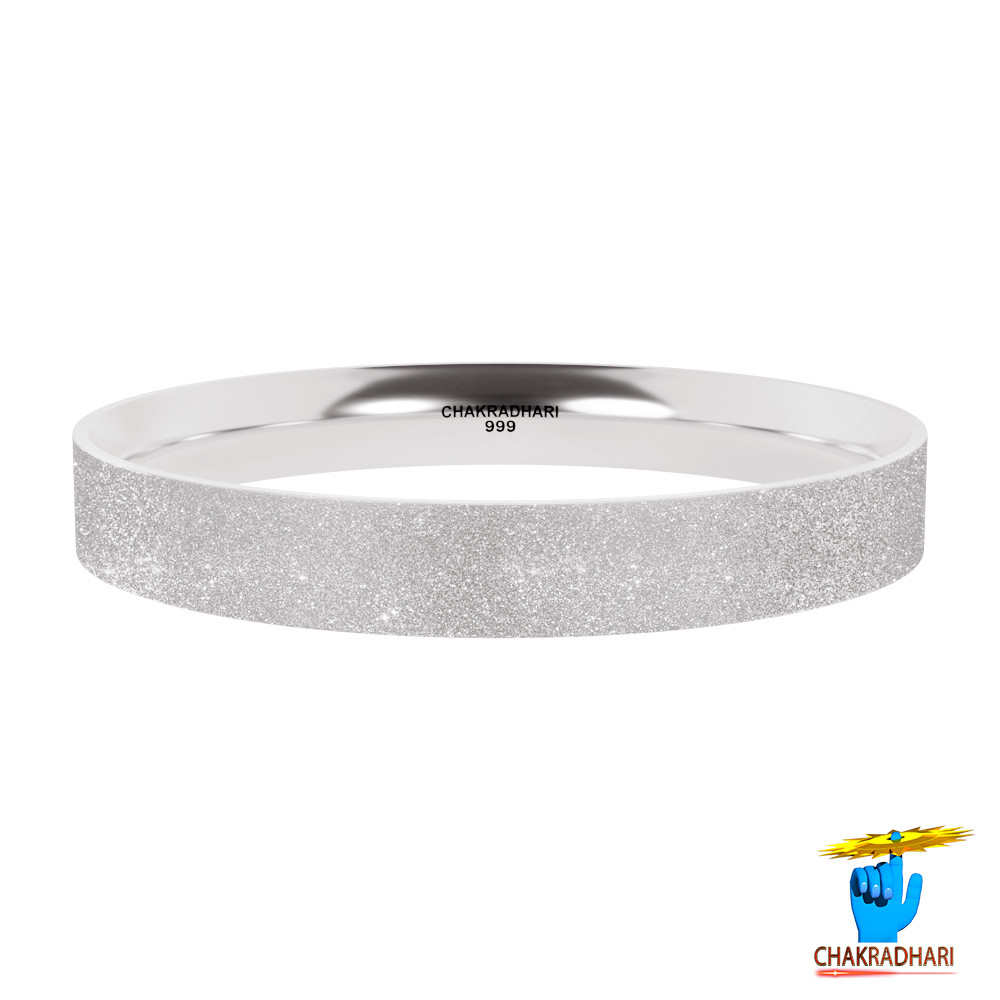 999 Silver Star Bangle for Males 90 Grams -