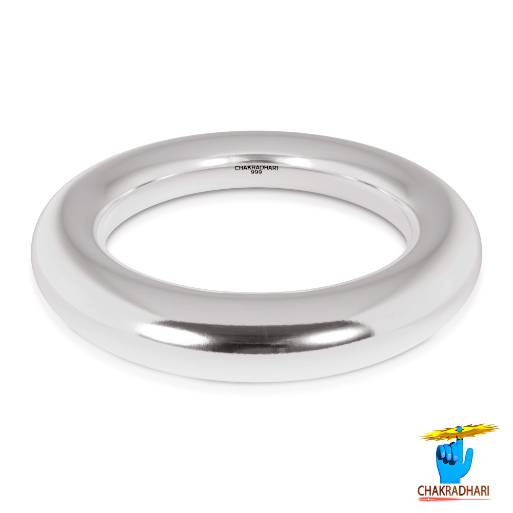 999 Silver Gorakh Bangle for Males 451 Grams -