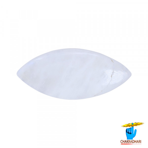 Image of 9.1 Carat Moon Gemstone With Silver Ring or Pendant- चंद्रमणि रत्न