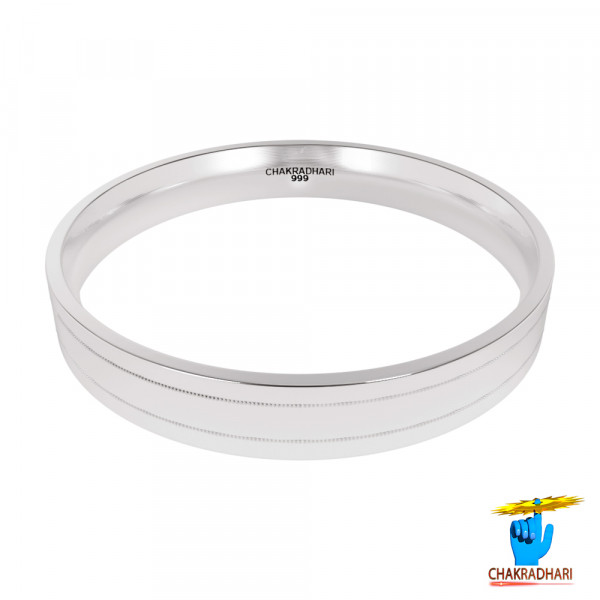 Image of 99.9%  Silver Ramniya Bangle 90 Grams - चाँदी रमणिय कड़ा
