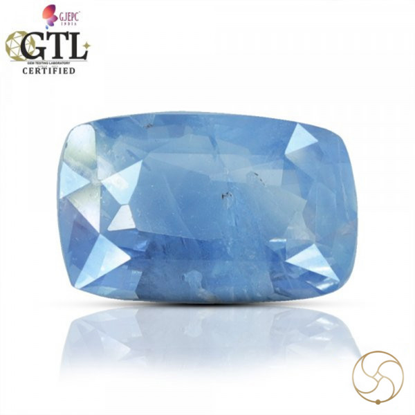 Image of 04.36 Carats Blue Sapphire Gemstone With Ring Or Pendant - नीलम रत्न