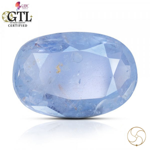 Image of 03.87 Carats Blue Sapphire Gemstone With Ring Or Pendant - नीलम रत्न