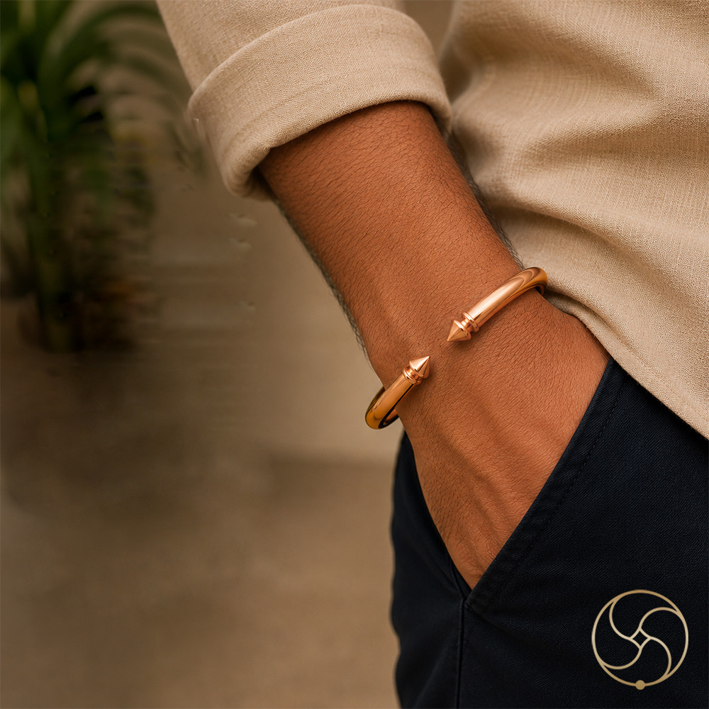 Nepaliya Copper Ghumti Bangle for Men