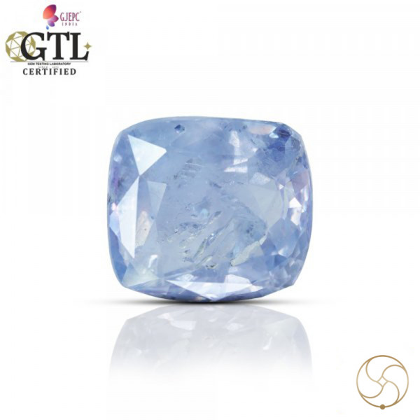 Image of 05.04 Carats Blue Sapphire Gemstone With Ring Or Pendant - नीलम रत्न