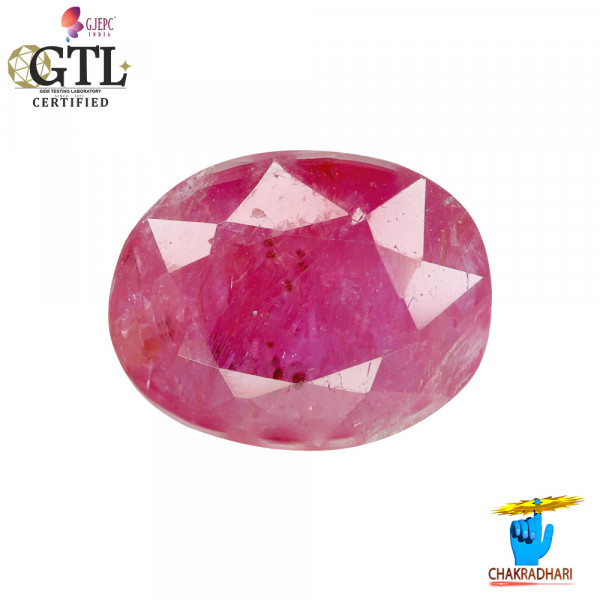 Image of 4.77 Carat Ruby Gemstone With Ring Or Pendant - माणक रत्न