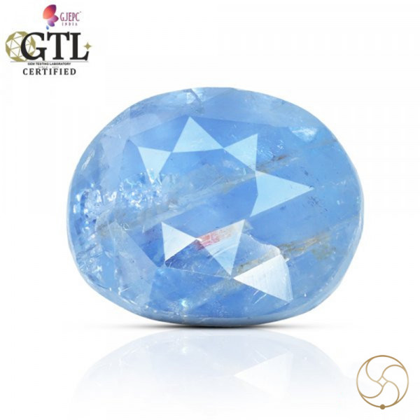 Image of 04.04 Carats Blue Sapphire Gemstone With Ring Or Pendant - नीलम रत्न