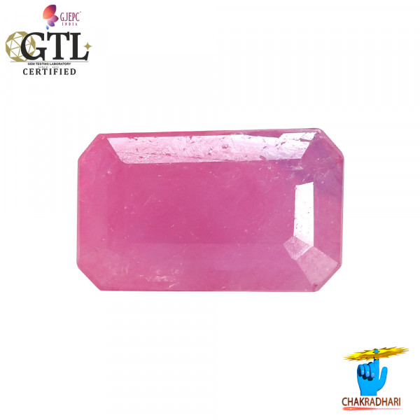 Image of 5.65 Carat Ruby Gemstone With Ring Or Pendant - माणक रत्न